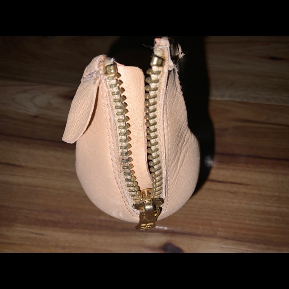 BCBGMaxazria Peach Leather Ruffle Sandals - Picture 4 of 5